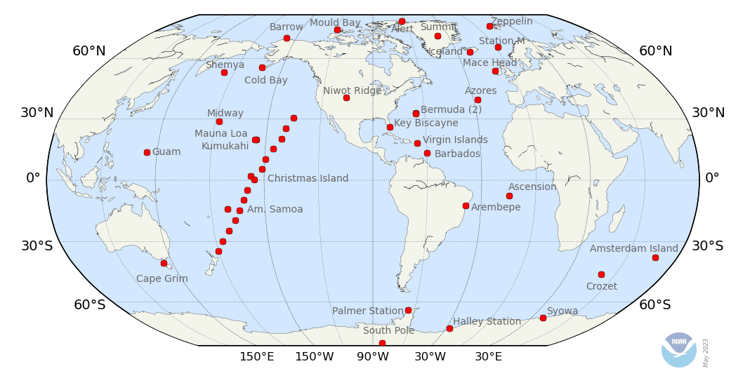 Map of sampling sites
