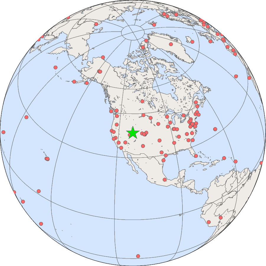 Location of SOLRAD site at Salt Lake City, UT