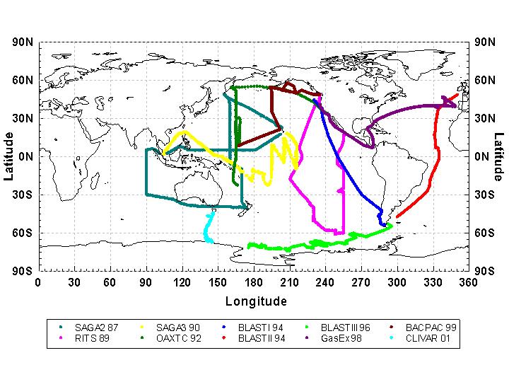 plot of cruise tracks